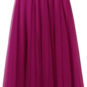 Women's Tutu Tulle Midi Skirt Layered Mesh One Size