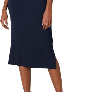 Women's Pull-On Knit Midi Skirt One Size
