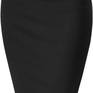 Women's High Waist Pencil Skirt Stretch Below Knee One Size